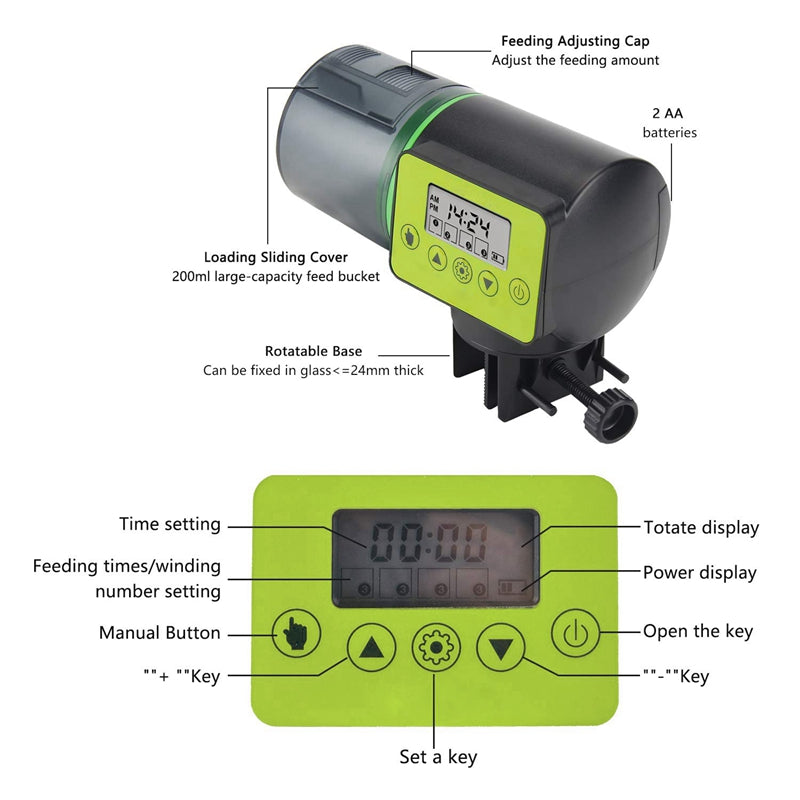 Vacation Fish Feeder Automatic Dispenser by HitMyNeed