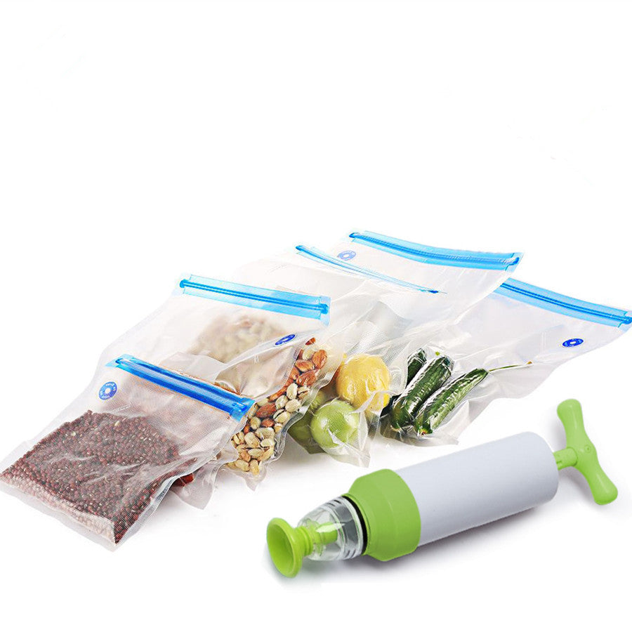 Vacuum Seal Bags Storage Set with Hand Pump by HitMyNeed