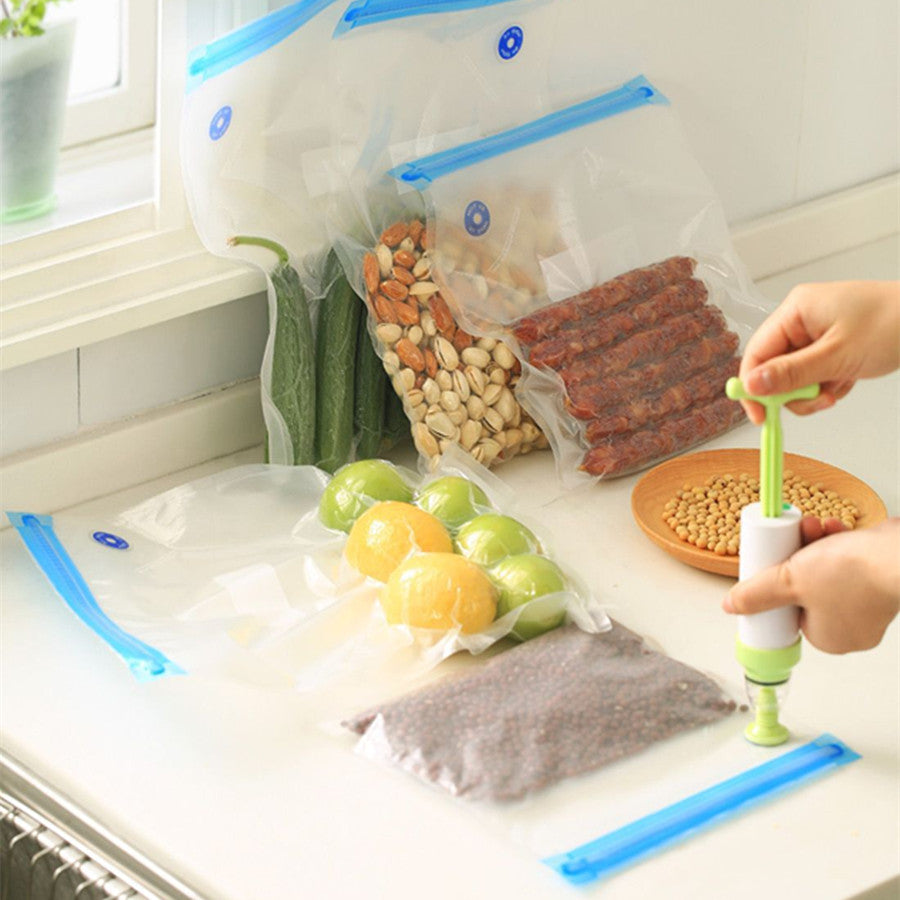Vacuum Seal Bags Storage Set with Hand Pump by HitMyNeed