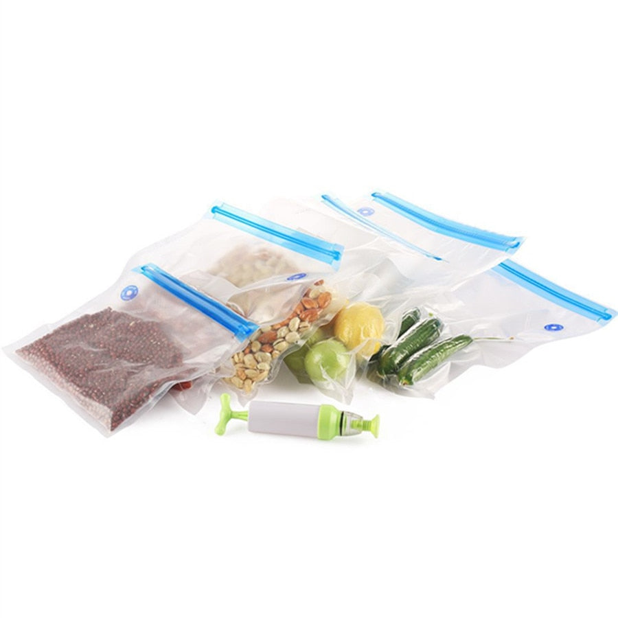 Vacuum Seal Bags Storage Set with Hand Pump by HitMyNeed