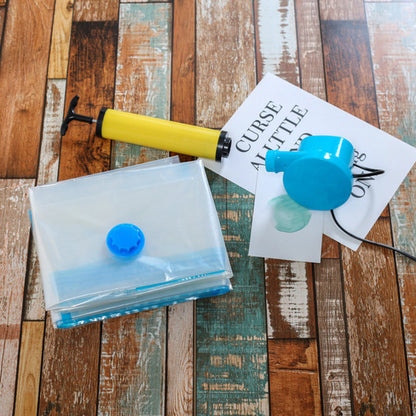 Vacuum Storage Bags 5-Pack with Hand Pump by HitMyNeed