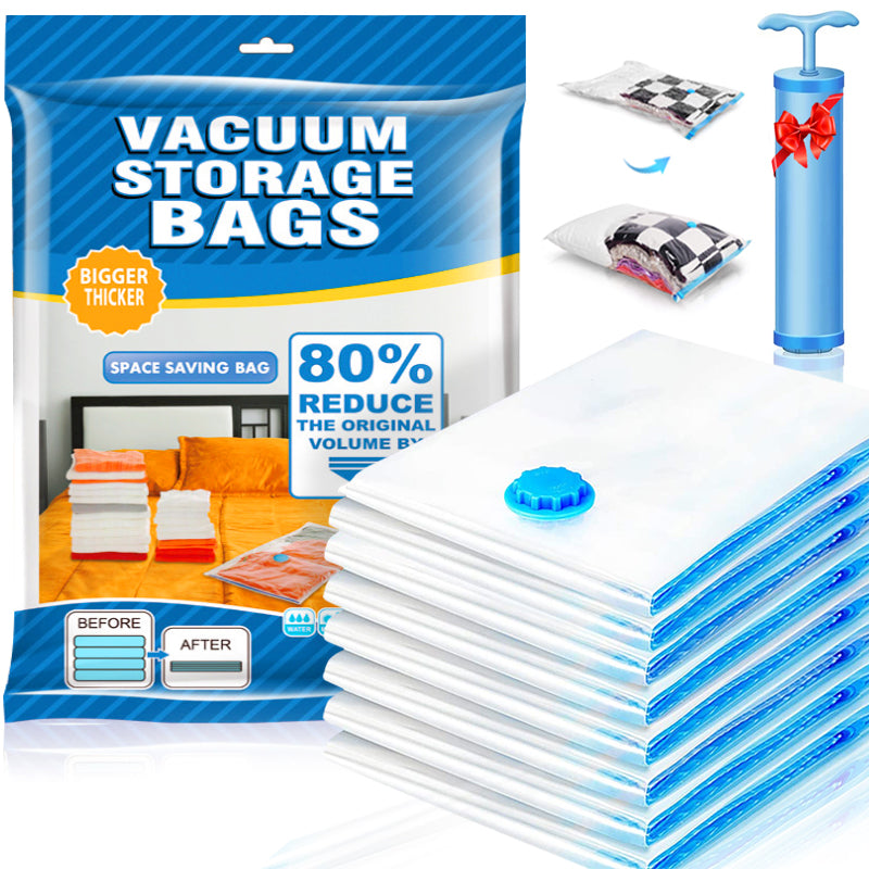 Vacuum Storage Bags with Hand Pump - Space Saver Set by HitMyNeed