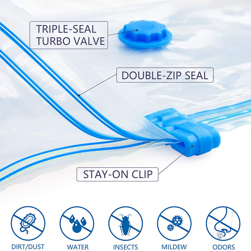 Vacuum Storage Bags with Hand Pump - Space Saver Set by HitMyNeed