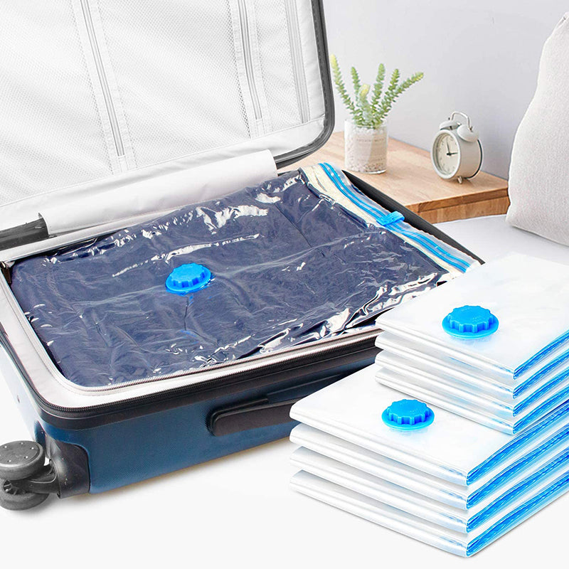Vacuum Storage Bags with Hand Pump - Space Saver Set Pump + 5pcs 40x60cm bags by HitMyNeed