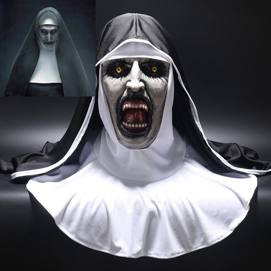 Valak Scary Latex Mask with Separate Headscarf by HitMyNeed