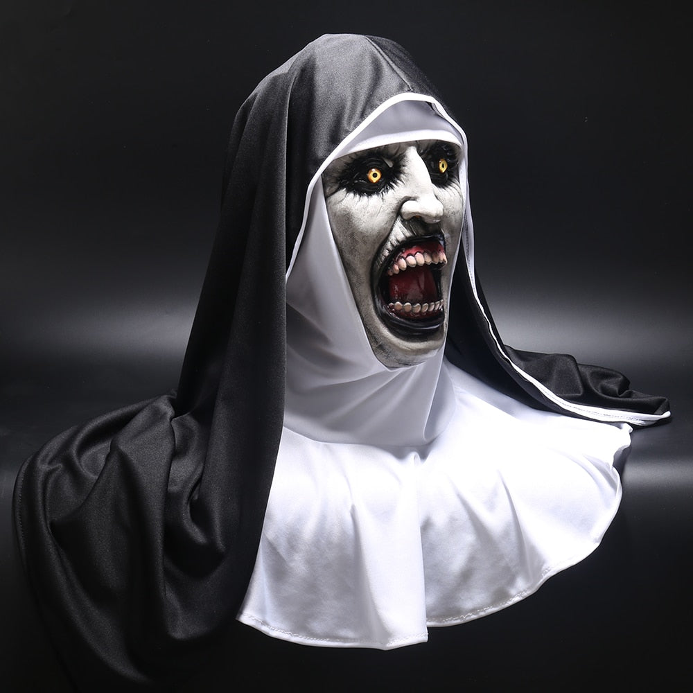 Valak Scary Latex Mask with Separate Headscarf by HitMyNeed