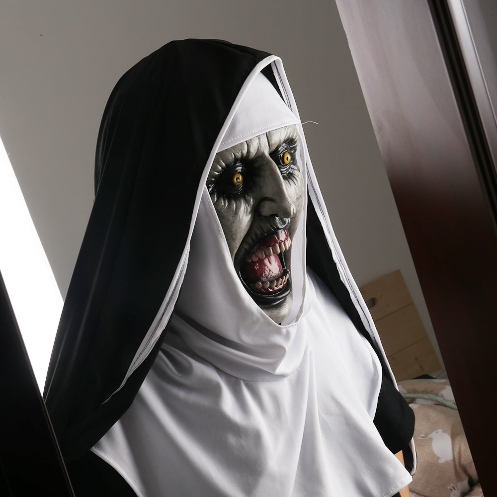 Valak Scary Latex Mask with Separate Headscarf by HitMyNeed