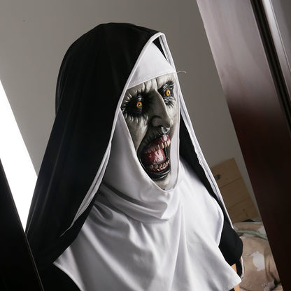 Valak Scary Latex Mask with Separate Headscarf by HitMyNeed