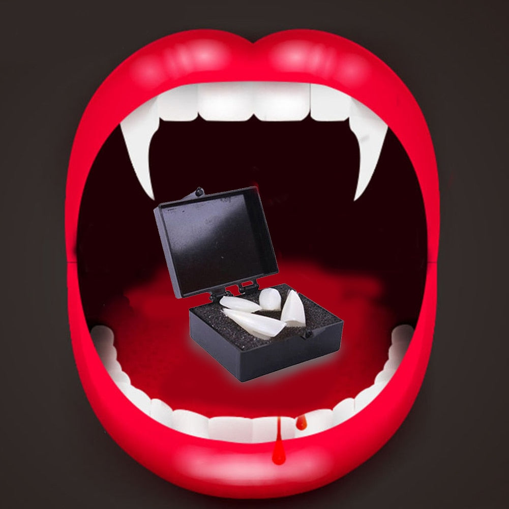 Vampire Fangs Set 4pcs for Halloween Costumes by HitMyNeed