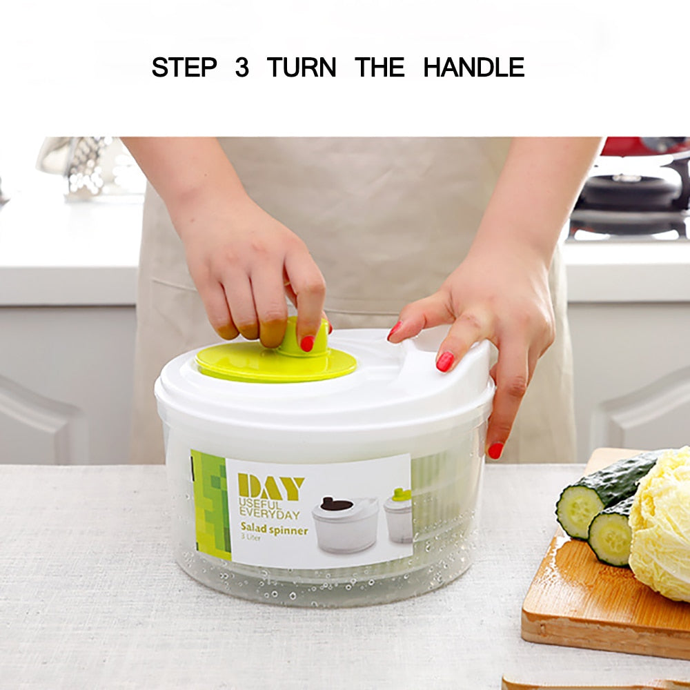 Vegetable Dryer Salad Spinner with Detachable Strainer by HitMyNeed