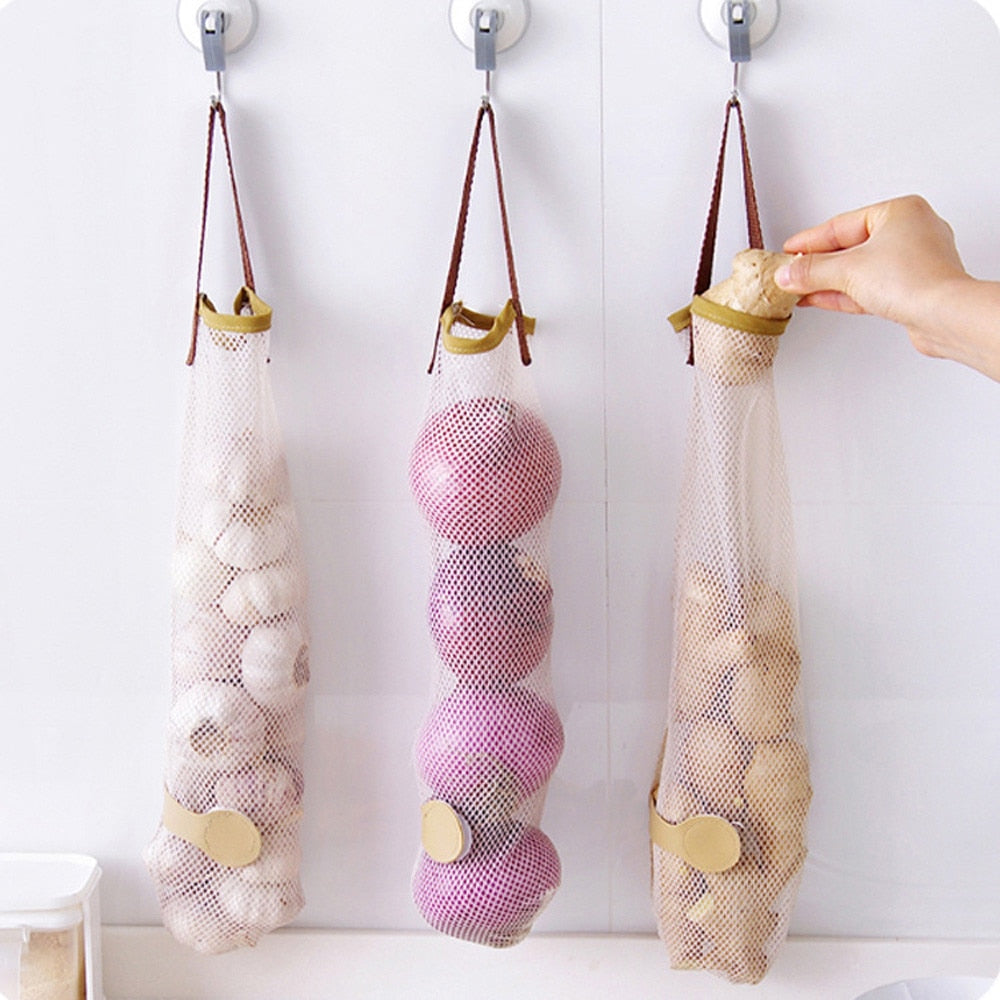 Vegetable Mesh Hanging Storage Bag by HitMyNeed