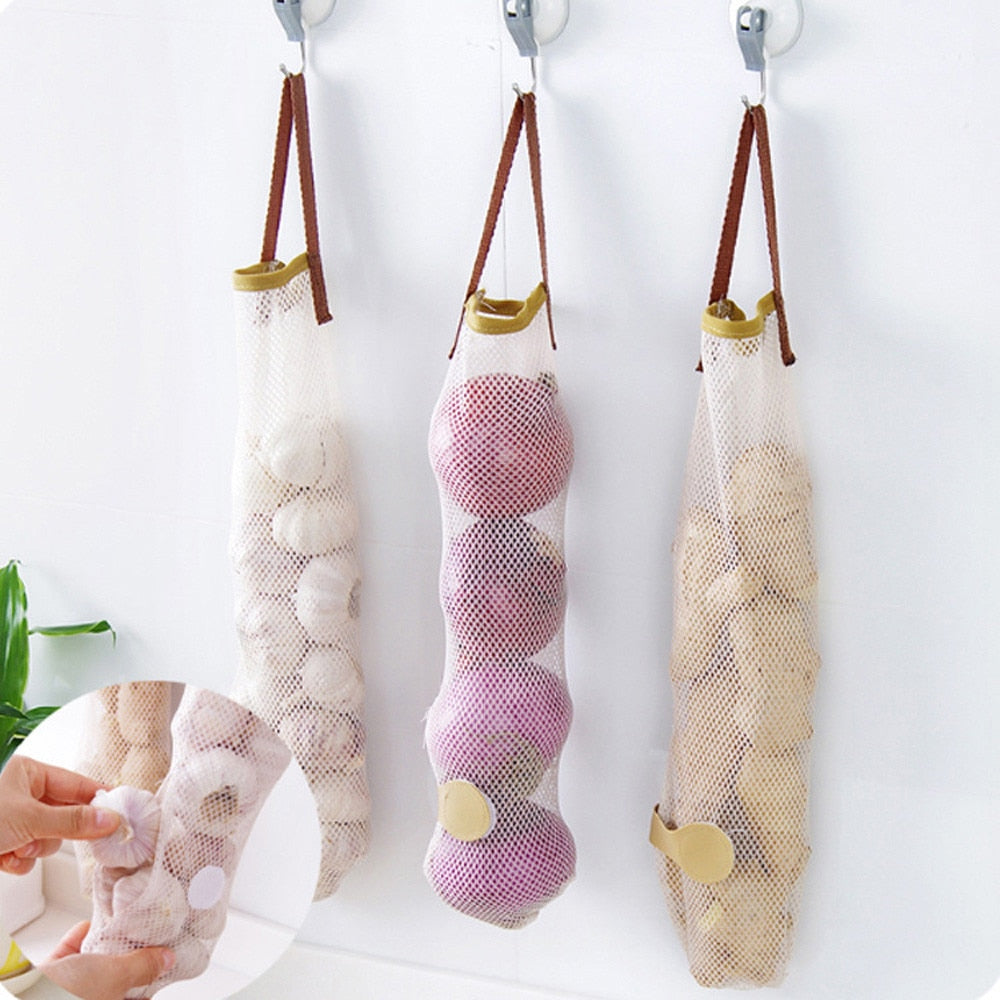 Vegetable Mesh Hanging Storage Bag by HitMyNeed