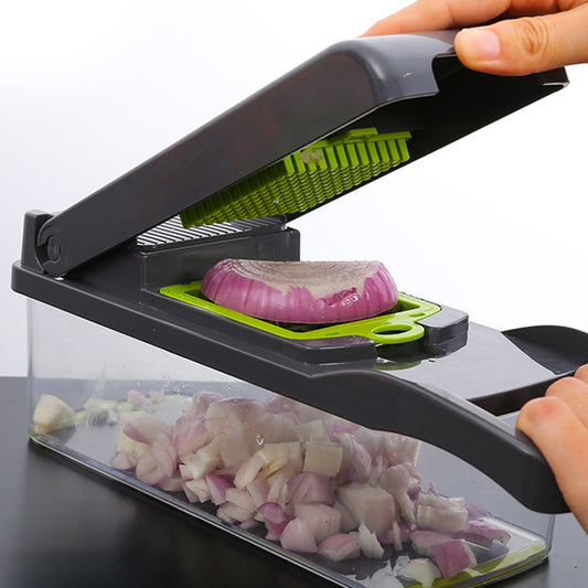 Vegetable Slicer and Cutter with Drain Basket by HitMyNeed