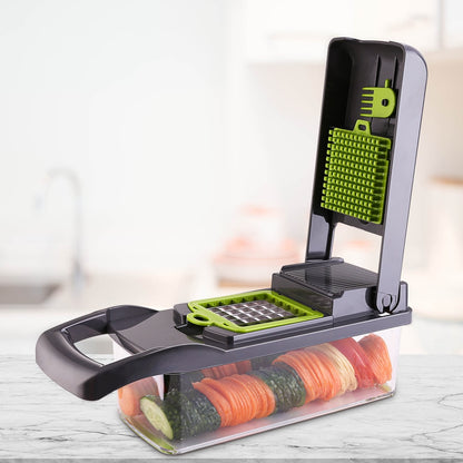 Vegetable Slicer and Cutter with Drain Basket by HitMyNeed