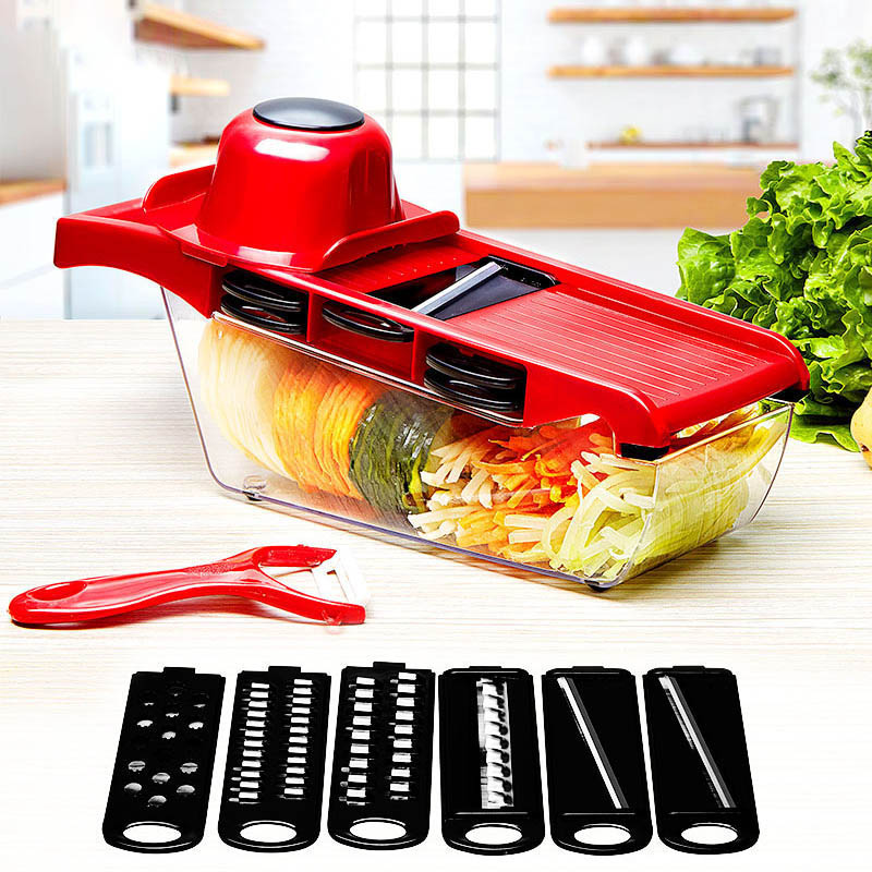 Vegetable Slicer, Grater and Shredder with 5 Blades by HitMyNeed