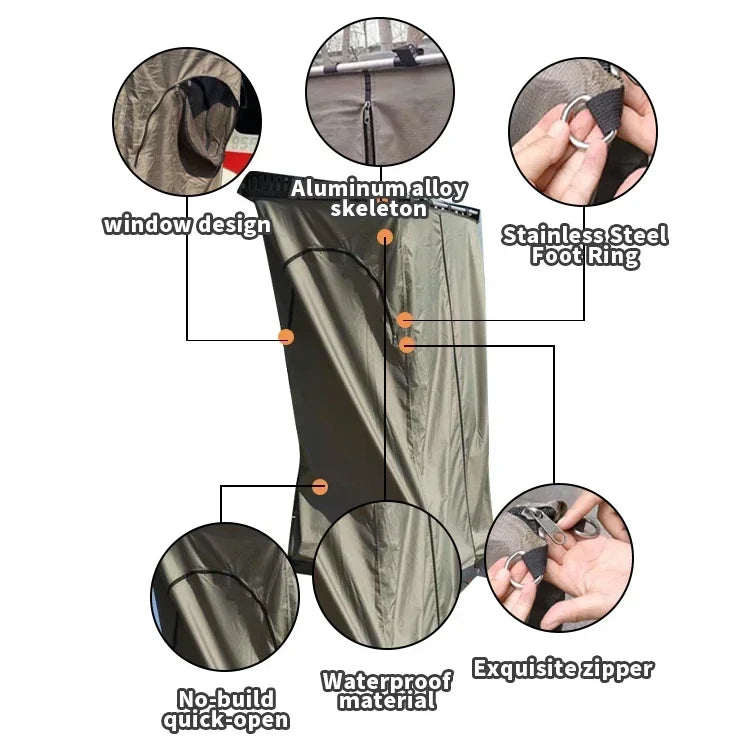 Vehicle Mounted Camping Shower & Change Tent by HitMyNeed