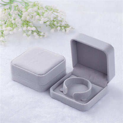 Velvet Bangle Box Jewelry Holder 9 x 9cm grey by HitMyNeed