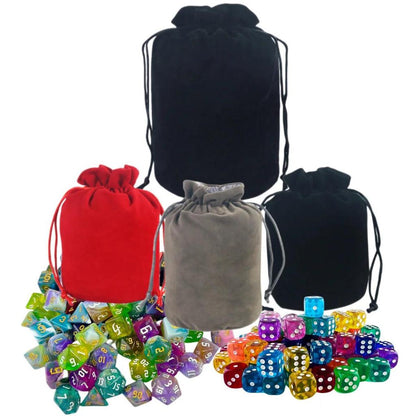 Velvet Drawstring Dice Bag for Tabletop Games by HitMyNeed