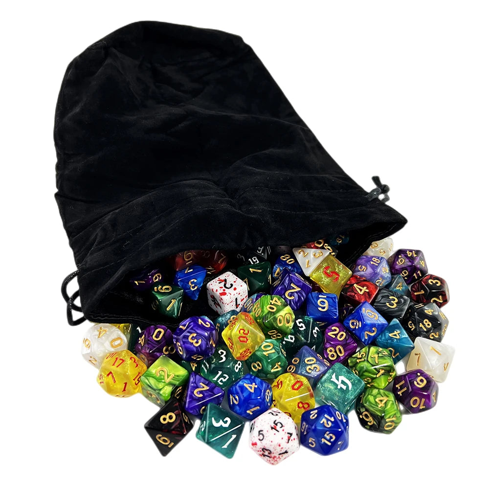 Velvet Drawstring Dice Bag for Tabletop Games by HitMyNeed