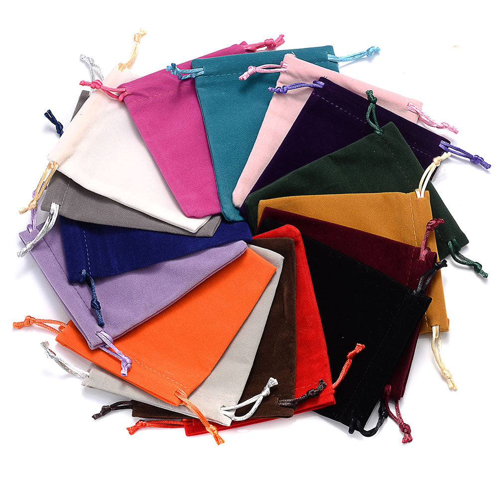 Velvet Drawstring Jewelry Pouches Set of 10 by HitMyNeed