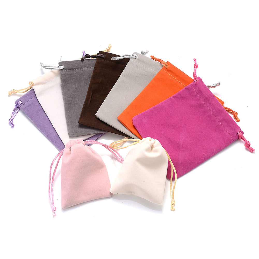 Velvet Drawstring Jewelry Pouches Set of 10 by HitMyNeed