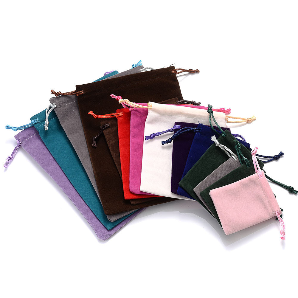 Velvet Drawstring Jewelry Pouches Set of 10 by HitMyNeed