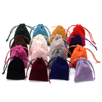 Velvet Drawstring Jewelry Pouches Set of 10 random-mix 7x9cm by HitMyNeed