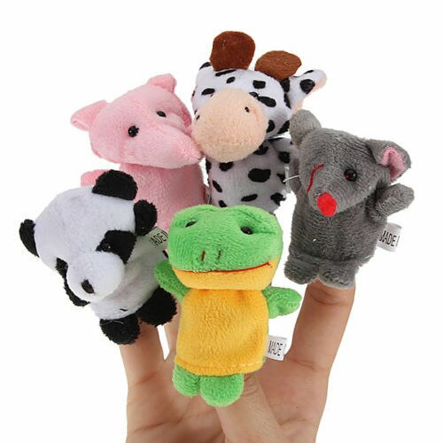 Velvet Farm Animal Finger Puppets Set (10 Pack) by HitMyNeed