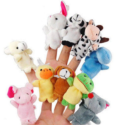 Velvet Farm Animal Finger Puppets Set (10 Pack) by HitMyNeed