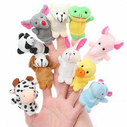 Velvet Farm Animal Finger Puppets Set (10 Pack) by HitMyNeed