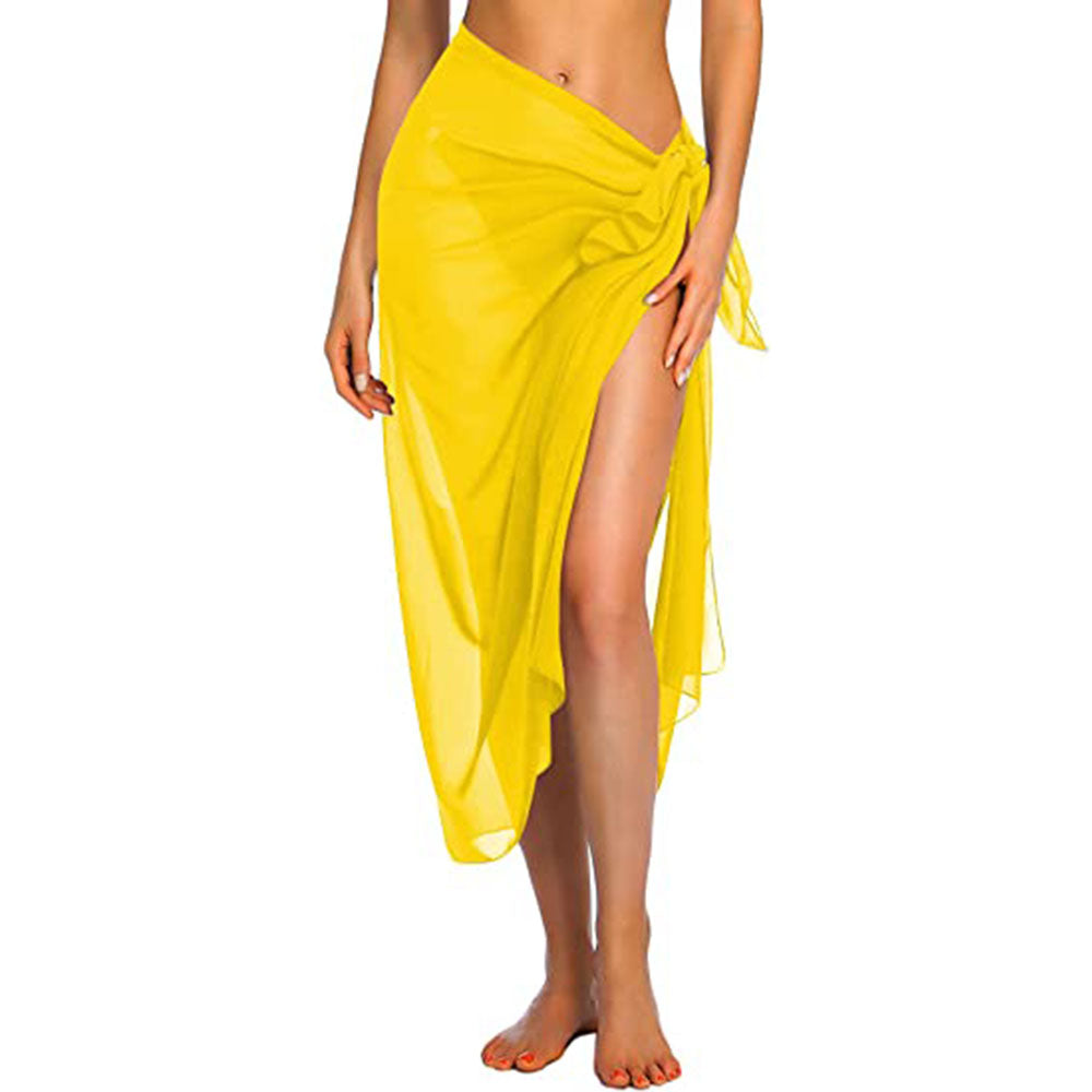 Versatile Wrap Beach Cover Up yellow-long by HitMyNeed