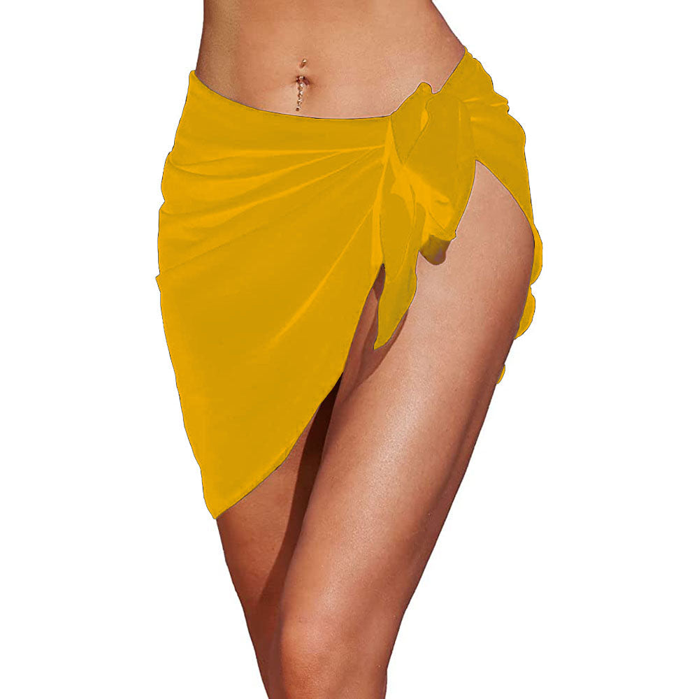 Versatile Wrap Beach Cover Up yellow-short by HitMyNeed