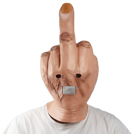 Vertical Middle Finger Latex Mask for Halloween Cosplay by HitMyNeed