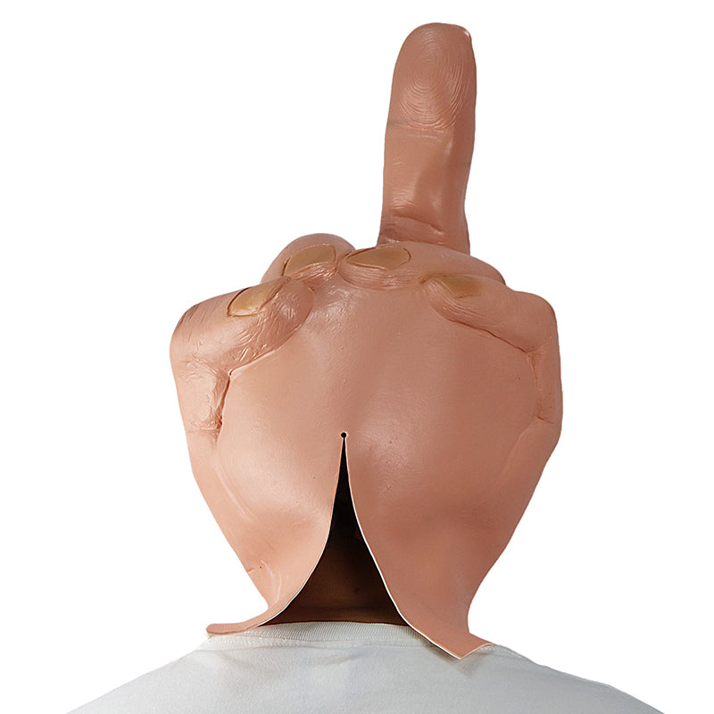 Vertical Middle Finger Latex Mask for Halloween Cosplay by HitMyNeed