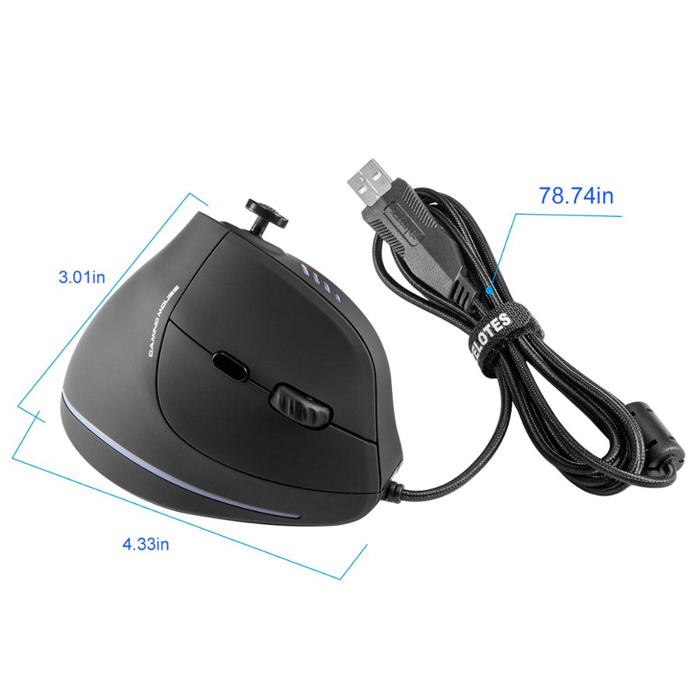 Vertical RGB Gaming Mouse with 11 Programmable Buttons by HitMyNeed