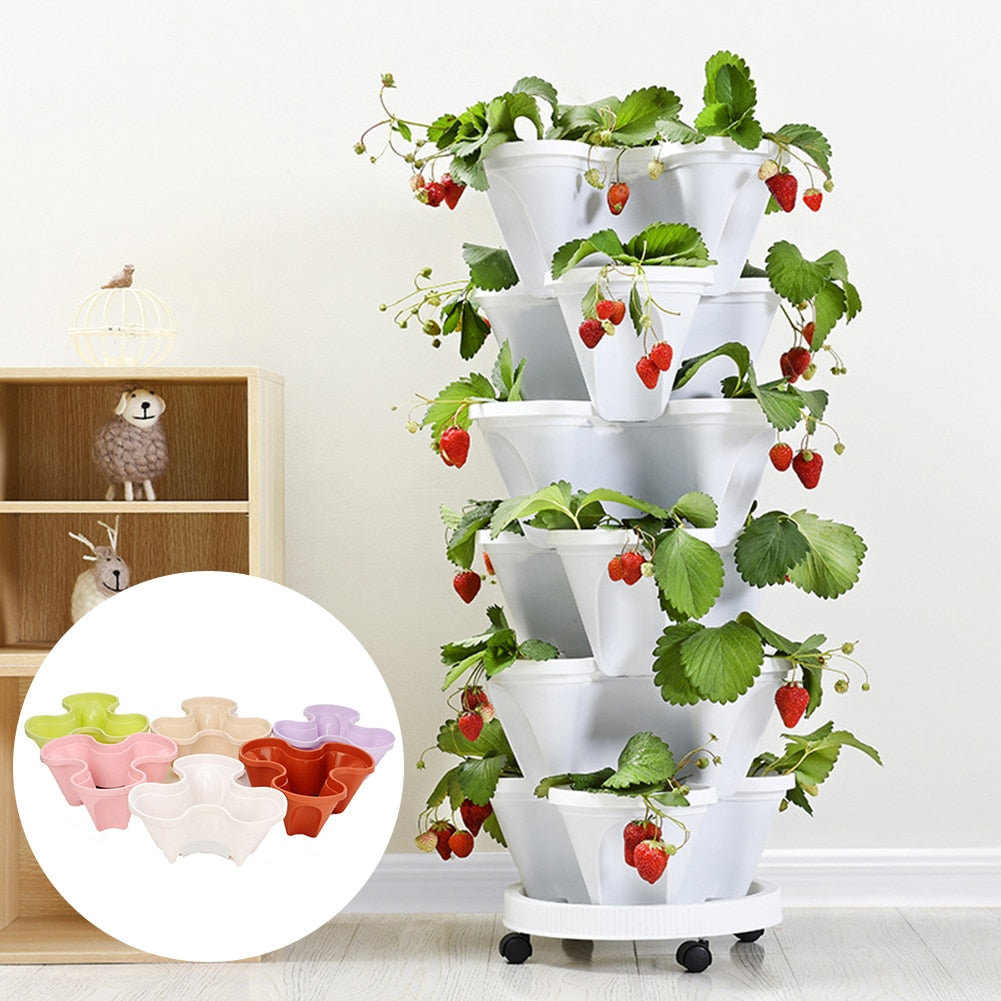 Vertical Stackable Planter Pot for Small Spaces by HitMyNeed