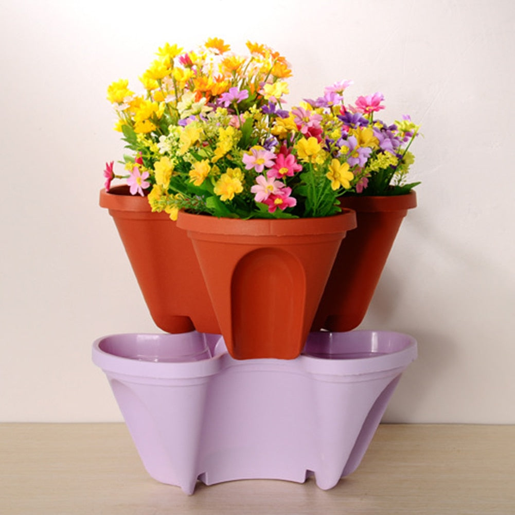 Vertical Stackable Planter Pot for Small Spaces by HitMyNeed