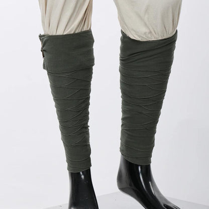 Viking Leg Wraps with Clasps for Men's Cosplay army-green by HitMyNeed