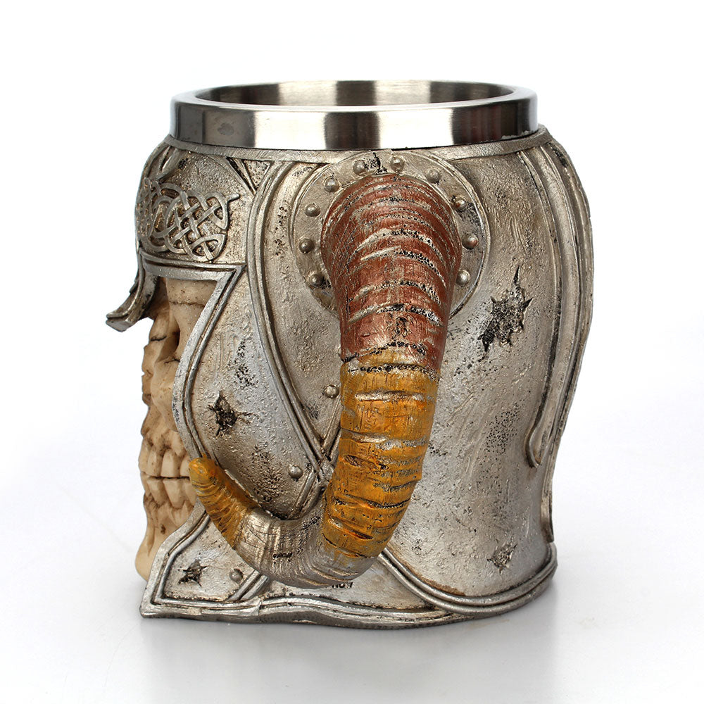 Viking Skull Stainless Steel Coffee Mug 500ml by HitMyNeed