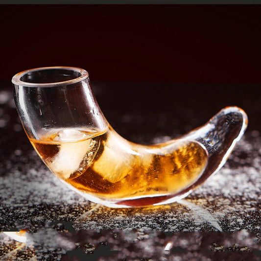 Viking Style Glass Drinking Horn Shot Glass by HitMyNeed