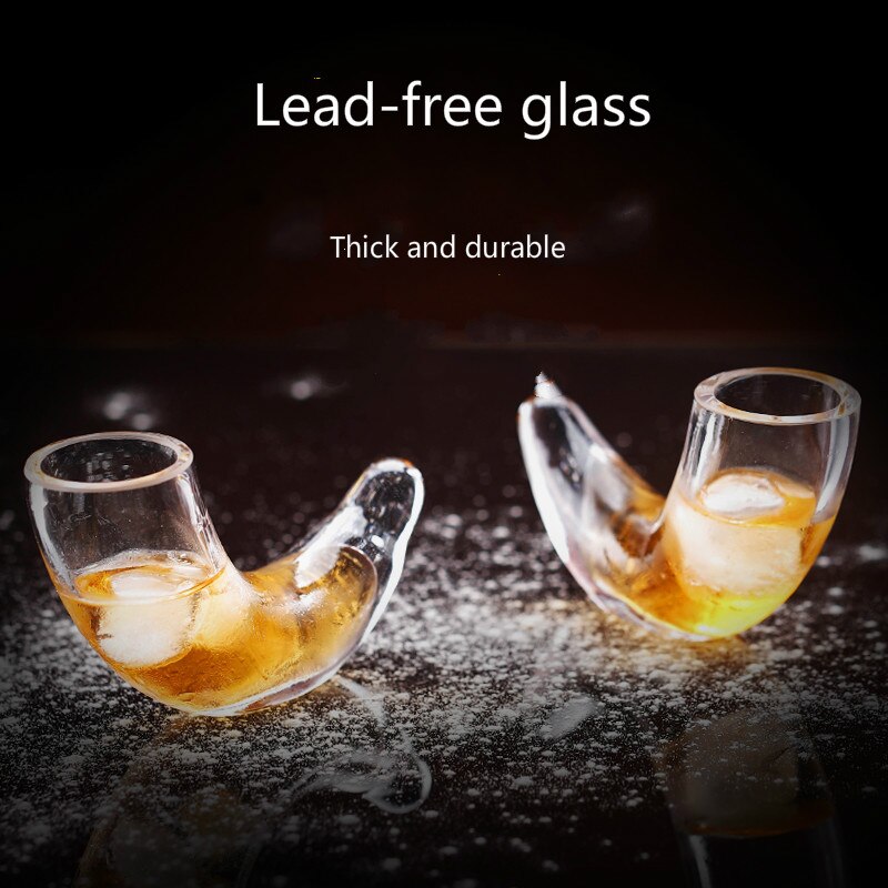 Viking Style Glass Drinking Horn Shot Glass by HitMyNeed