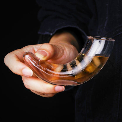Viking Style Glass Drinking Horn Shot Glass by HitMyNeed
