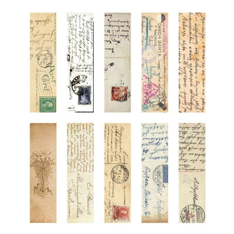 Vintage Bookmark Set, Retro Paper Cards (30 Pack) a by HitMyNeed