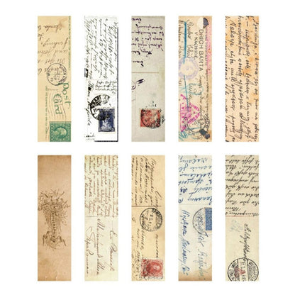 Vintage Bookmark Set, Retro Paper Cards (30 Pack) a by HitMyNeed