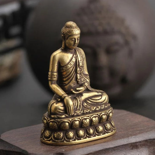 Vintage Brass Buddha Statue Desk and Home Decor by HitMyNeed
