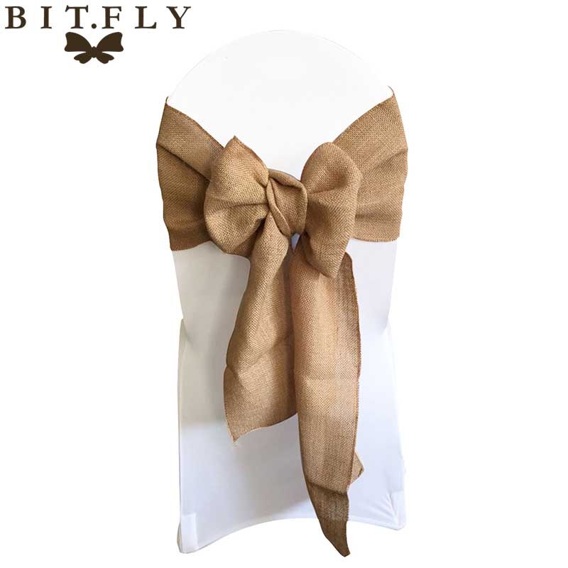 Vintage Burlap Chair Sashes Set of 10 by HitMyNeed