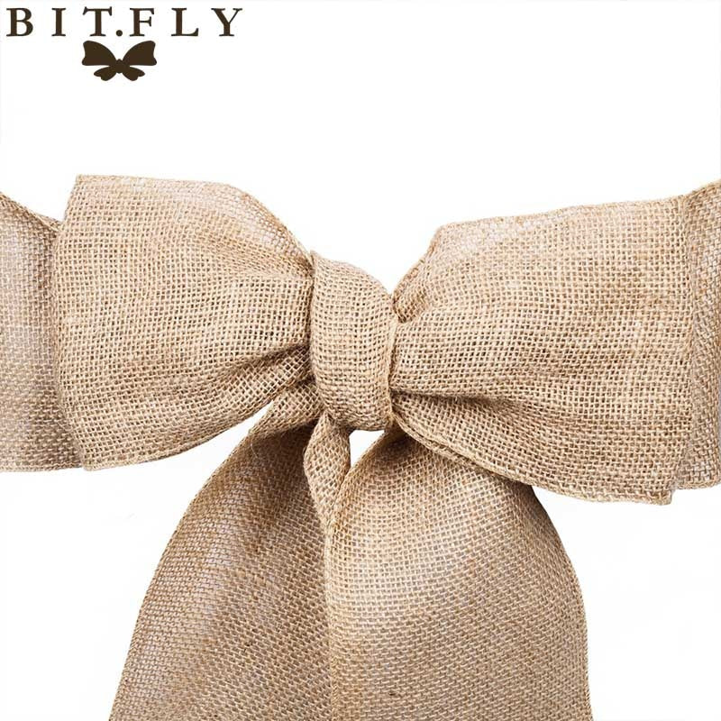 Vintage Burlap Chair Sashes Set of 10 by HitMyNeed