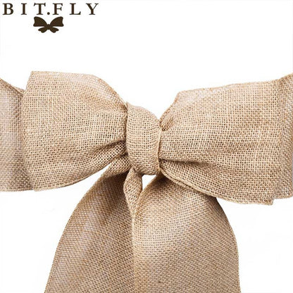 Vintage Burlap Chair Sashes Set of 10 by HitMyNeed