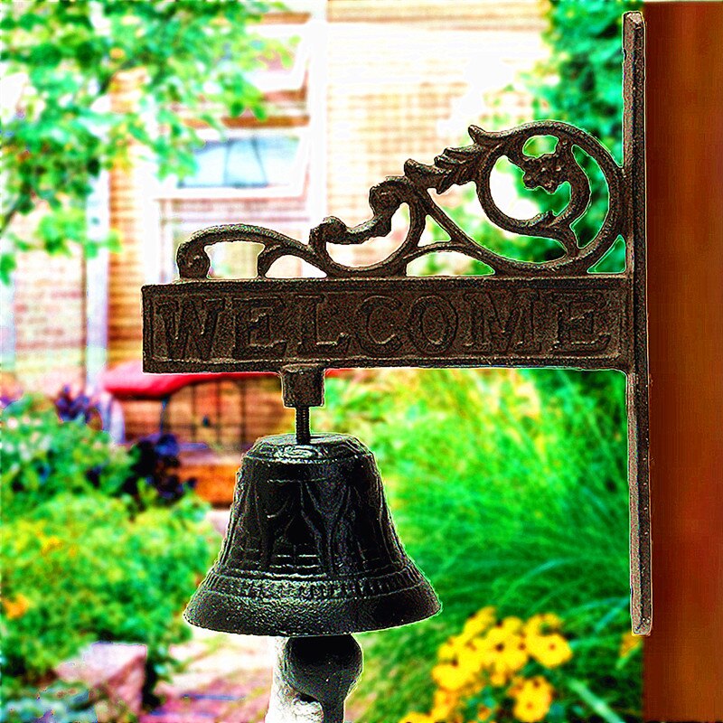 Vintage Cast Iron Wall Mounted Bell by HitMyNeed
