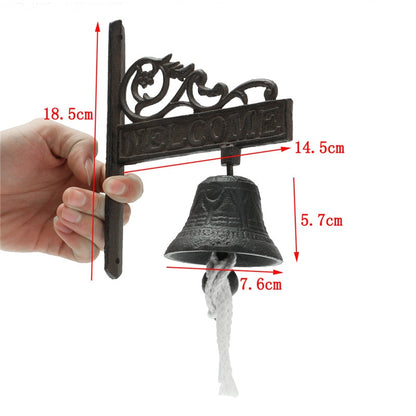 Vintage Cast Iron Wall Mounted Bell by HitMyNeed